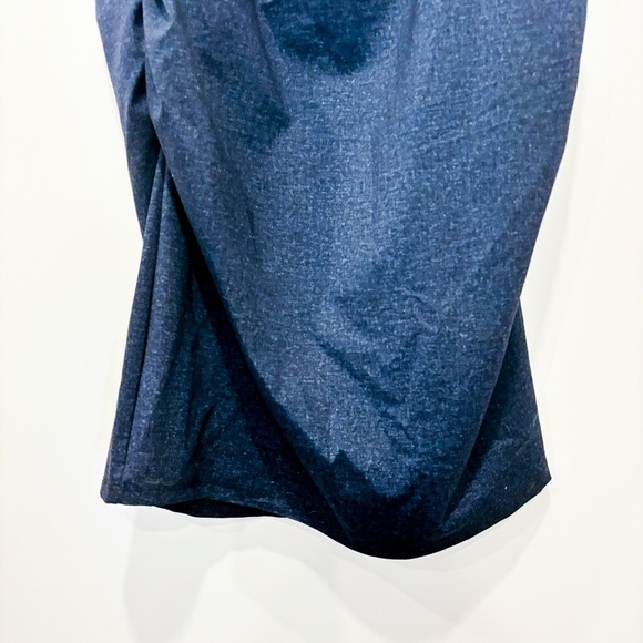 🌼NWOT🌼 LAIT DE POULE Beige and blue denim-style fitted dress - Picture 8 of 9